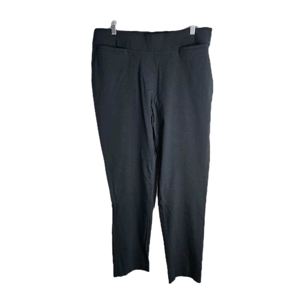 Apt 9 Womens 16W Pants Straight Leg Black Pull On Career Work Classic Church